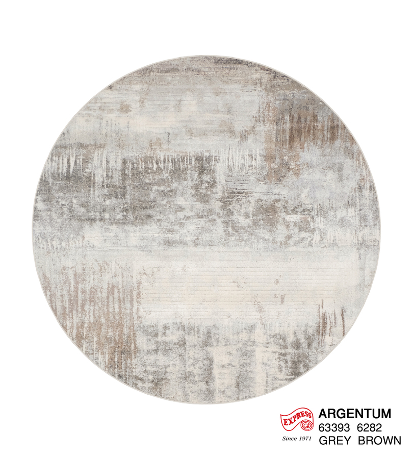 พรมวงกลมรุ่น ARGENTUM (C-XXL) 63393 6282 C-XXL 300x300 ซม. GREY BROWN