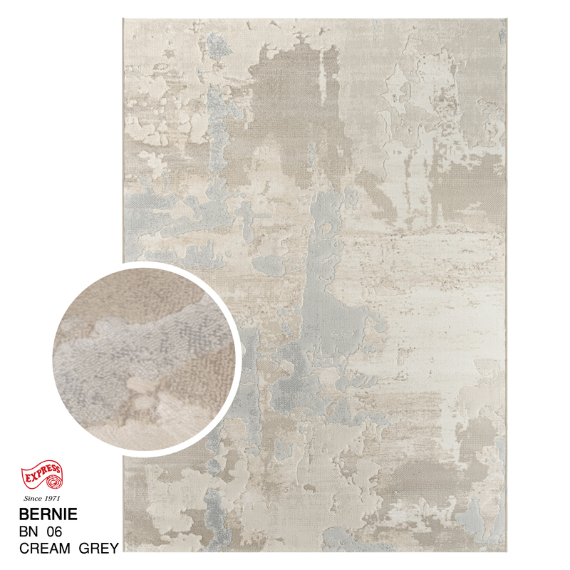 พรมรุ่น BERNIE (XXL) BN06 XXL 300x400 ซม. CREAM GREY
