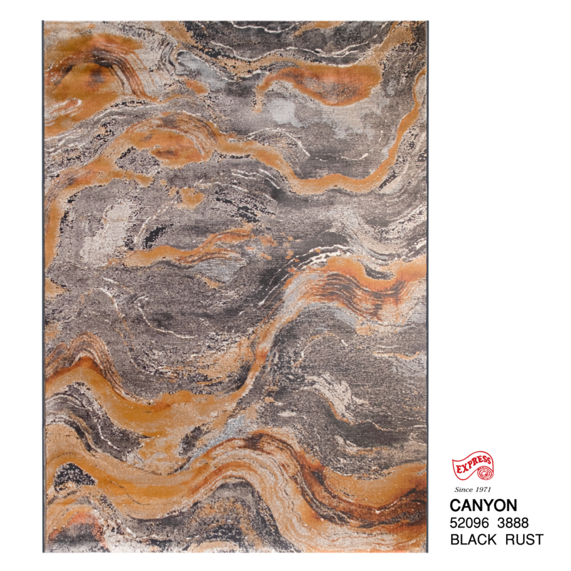 พรมรุ่น CANYON (L1) 52096 3888 L1 200x290 ซม. BLACK RUST