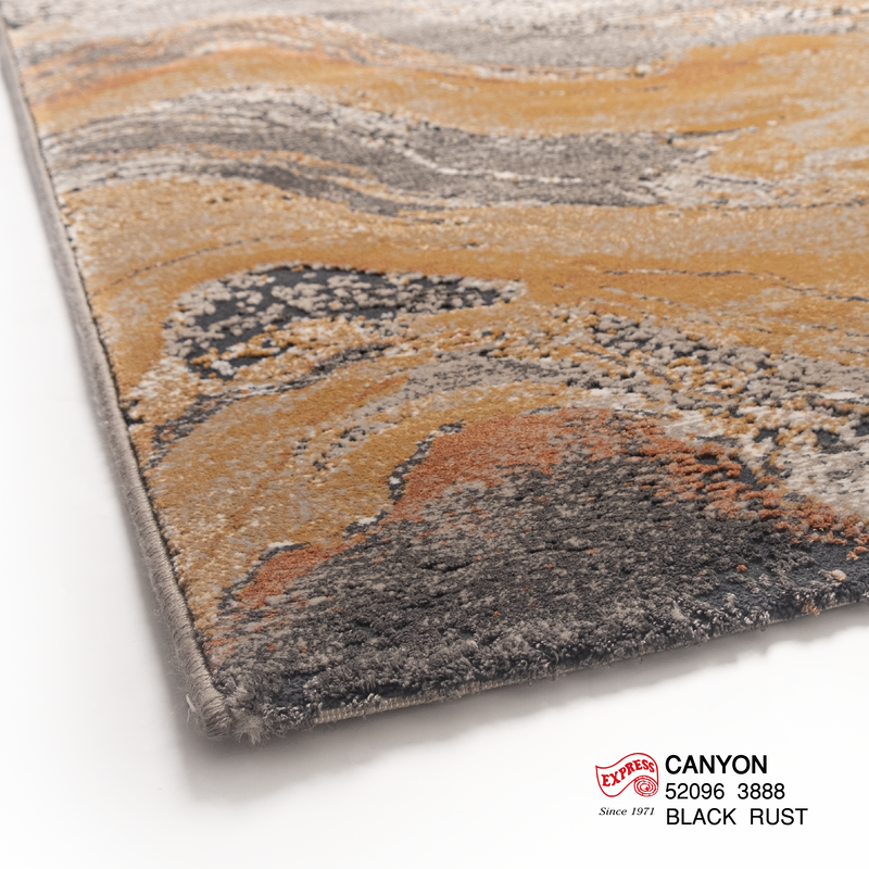 พรมรุ่น CANYON (L1) 52096 3888 L1 200x290 ซม. BLACK RUST