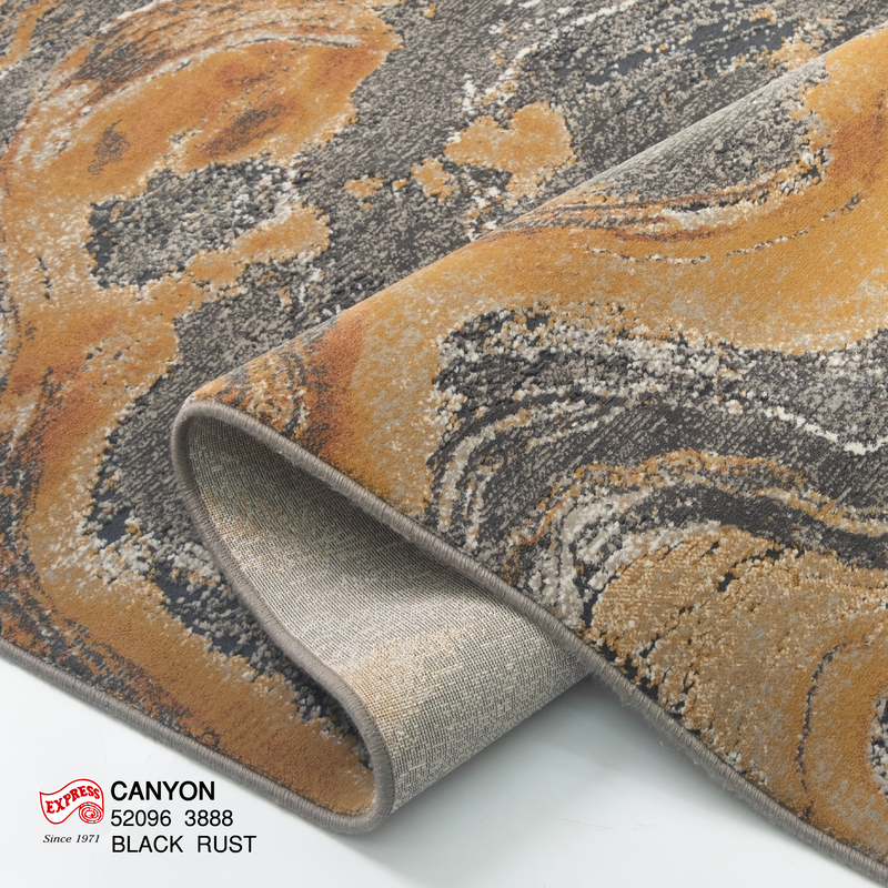 พรมรุ่น CANYON (L1) 52096 3888 L1 200x290 ซม. BLACK RUST