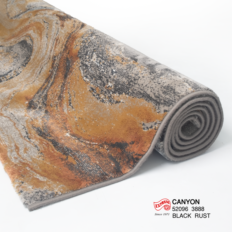 พรมรุ่น CANYON (L1) 52096 3888 L1 200x290 ซม. BLACK RUST