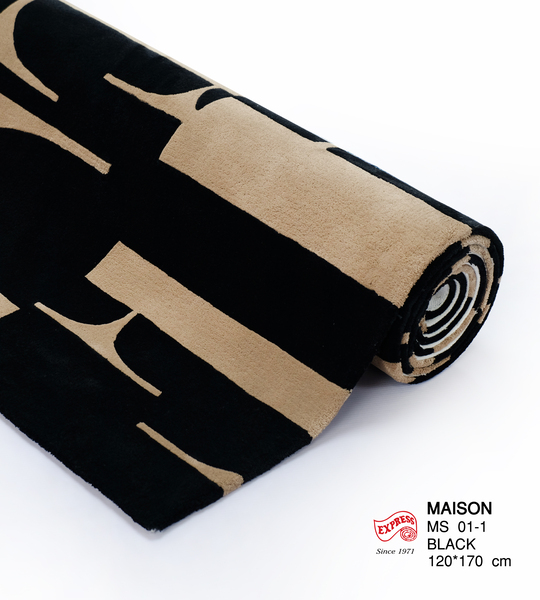 ELLE DECOR - พรมรุ่น MAISON (M) MS01-1 M 120x170 ซม. BLACK