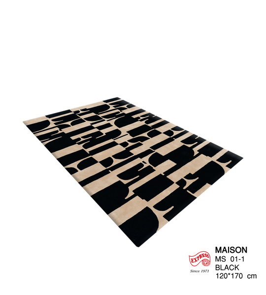 ELLE DECOR - พรมรุ่น MAISON (M) MS01-1 M 120x170 ซม. BLACK