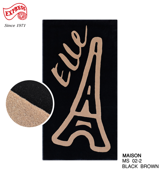 ELLE DECOR - MAISON (S) MS02-2 S 80x150 CM. BLACK BROWN