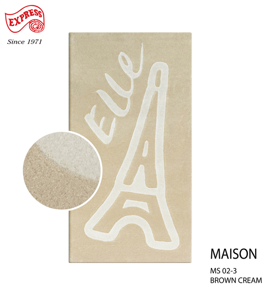 ELLE DECOR - MAISON (S) MS02-3 S 80x150 CM. BROWN CREAM