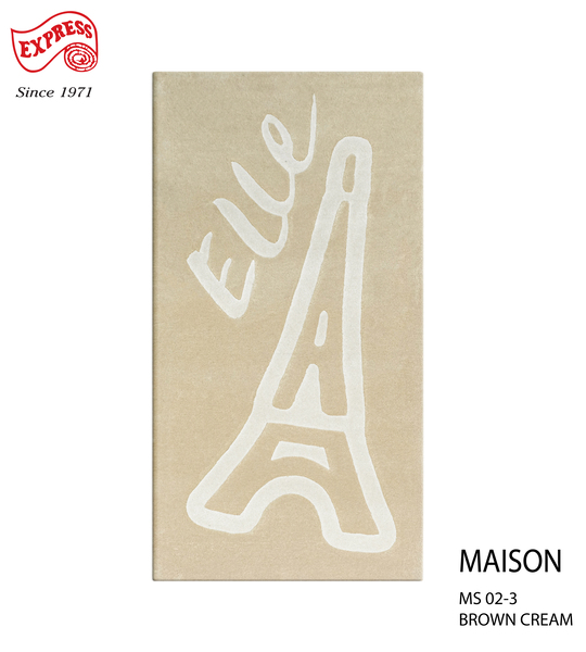 ELLE DECOR - พรมรุ่น MAISON (S) MS02-3 S 80x150 ซม. BROWN CREAM