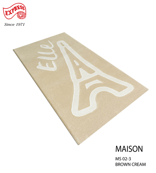 ELLE DECOR - พรมรุ่น MAISON (S) MS02-3 S 80x150 ซม. BROWN CREAM