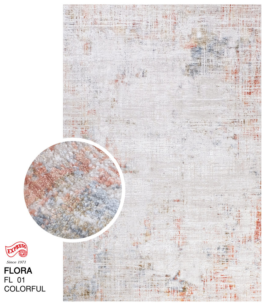 พรมรุ่น FLORA (XL) FL01 XL 240x330 ซม. COLORFUL