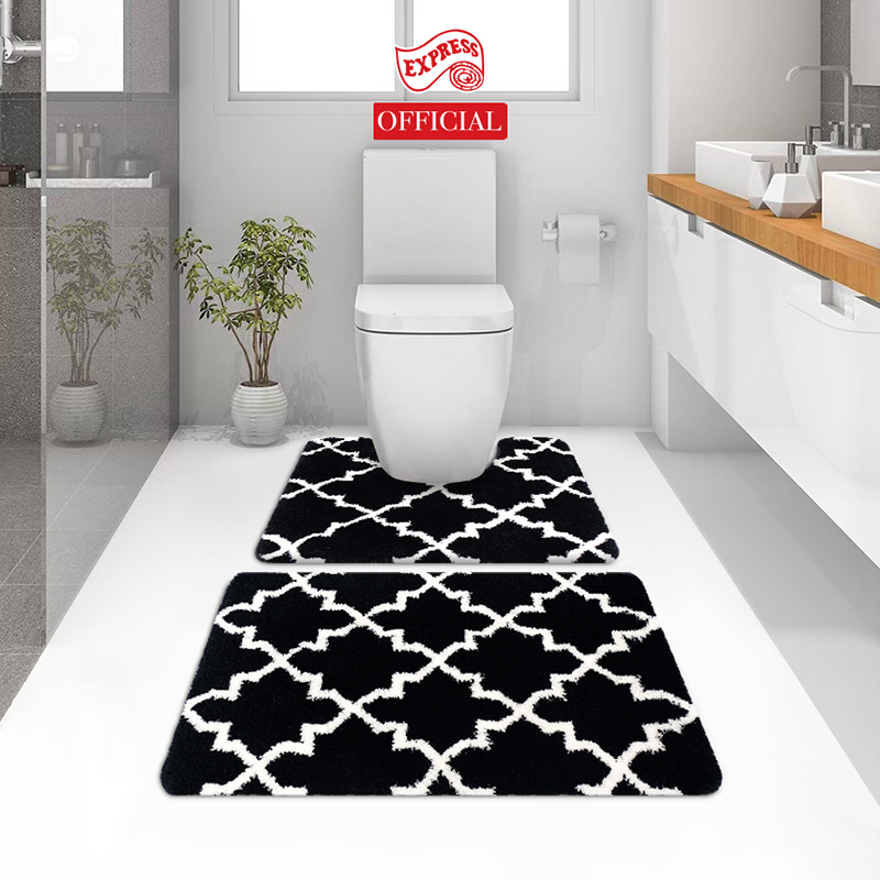 พรมเช็ดเท้าชุดห้องน้ำ (BATH MAT) รุ่น STELLAR BG 7-4 BLACK สีดำ