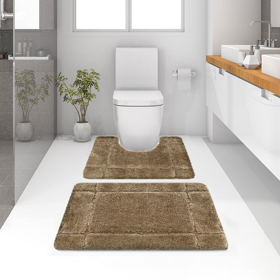 พรมเช็ดเท้าชุดห้องน้ำ (BATH MAT) รุ่น STELLAR DG 1-1 BROWN สีน้ำตาล