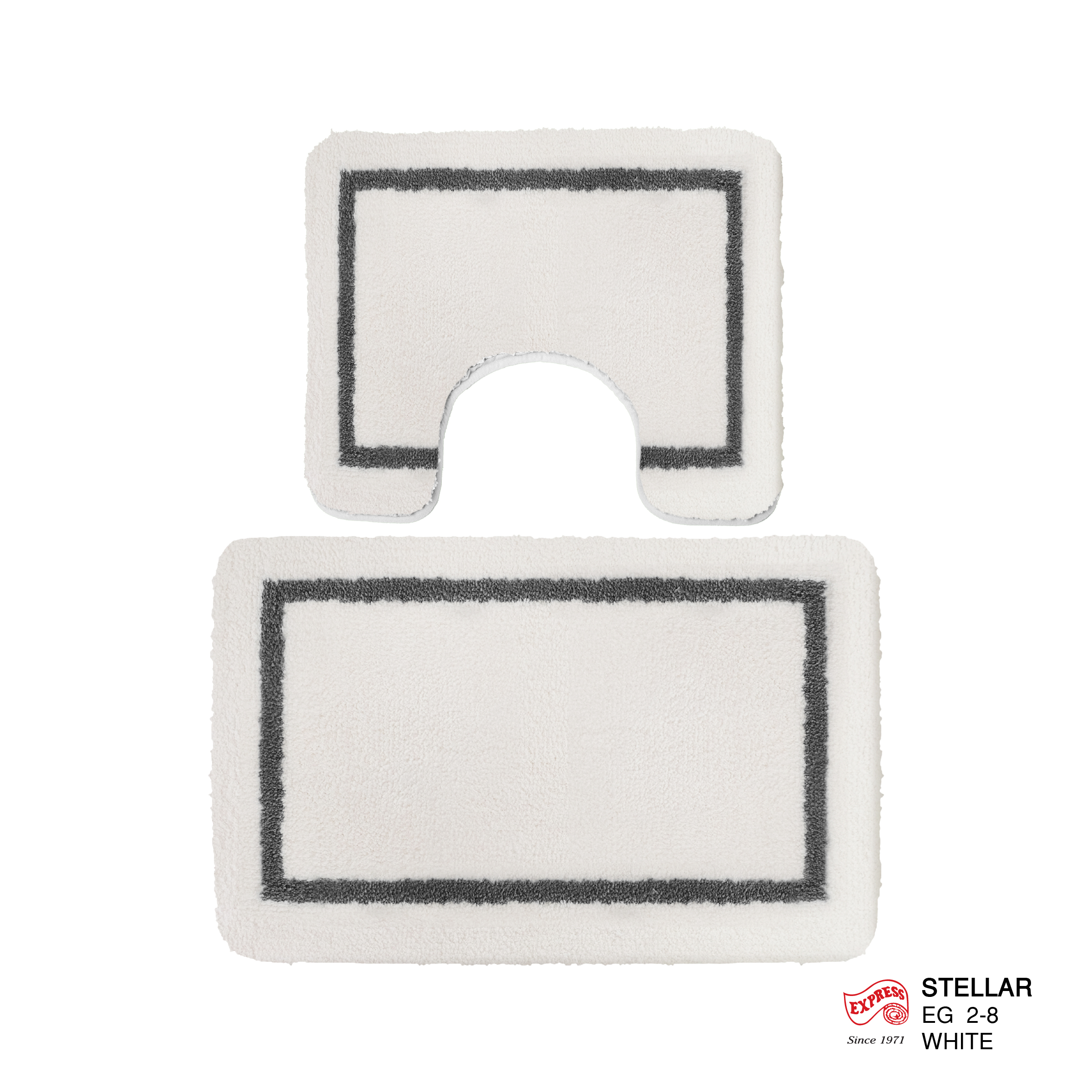 พรมเช็ดเท้าชุดห้องน้ำ (BATH MAT) รุ่น STELLAR EG 2-8 WHITE สีขาว