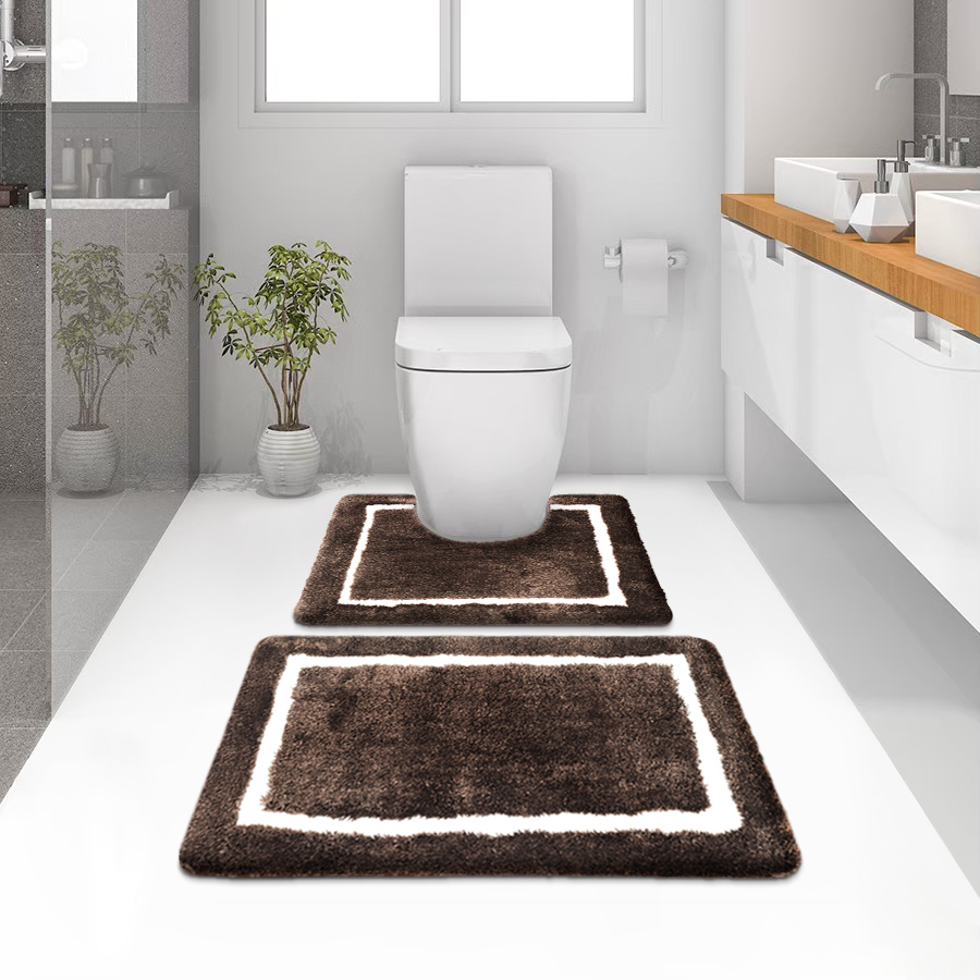 พรมเช็ดเท้าชุดห้องน้ำ (BATH MAT) รุ่น STELLAR EG 1-1 DARK BROWN สีน้ำตาลเข้ม