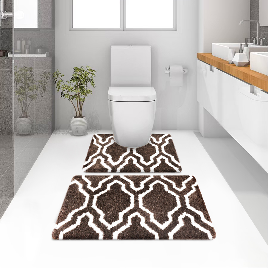 พรมเช็ดเท้าชุดห้องน้ำ (BATH MAT) รุ่น STELLAR RG 20-1 DARK BROWN สีน้ำตาลเข้ม