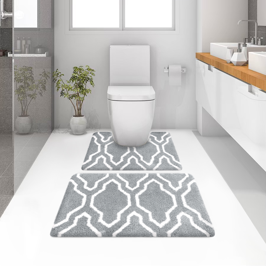 พรมเช็ดเท้าชุดห้องน้ำ (BATH MAT) รุ่น STELLAR RG 20-2 GREY สีเทา