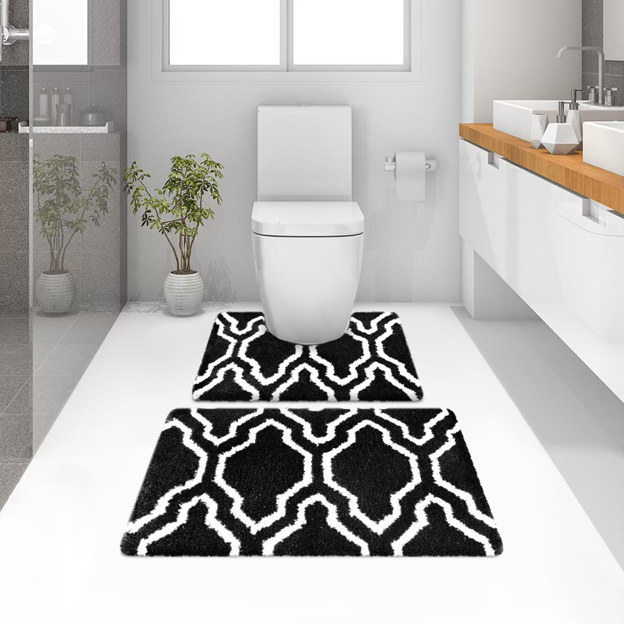 พรมเช็ดเท้าชุดห้องน้ำ (BATH MAT) รุ่น STELLAR RG 20-3 BLACK สีดำ