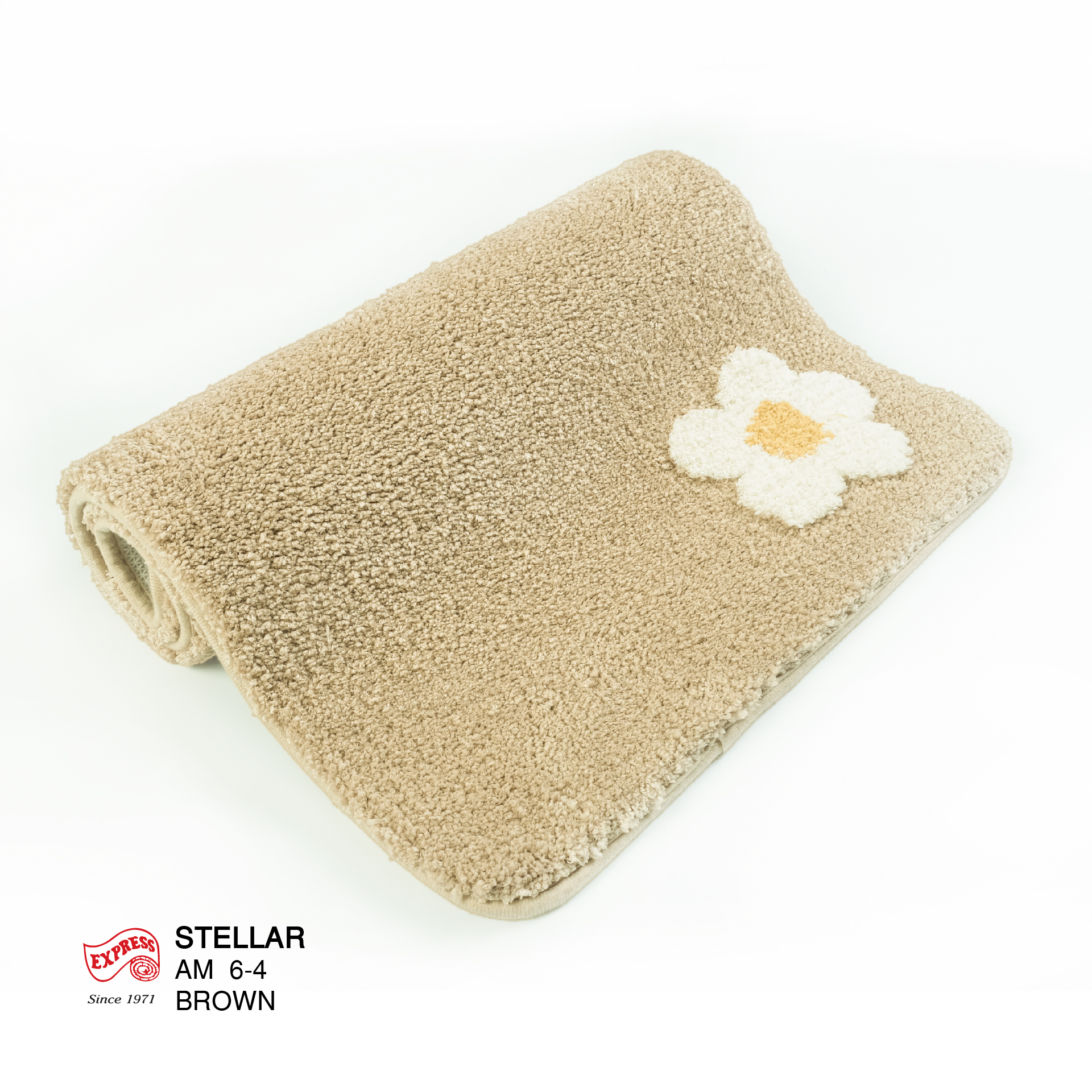 พรมเช็ดเท้าหน้าประตู (DOOR MAT) รุ่น STELLAR AM 6-4 BROWN สีน้ำตาล