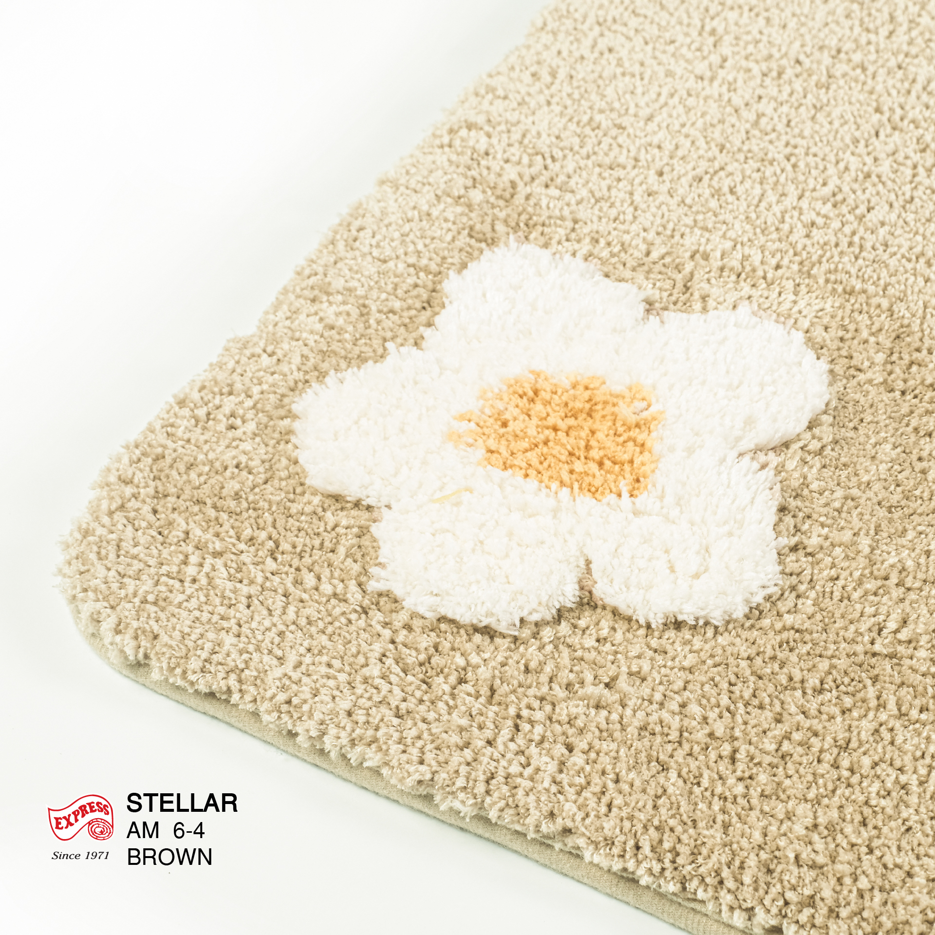 พรมเช็ดเท้าหน้าประตู (DOOR MAT) รุ่น STELLAR AM 6-4 BROWN สีน้ำตาล