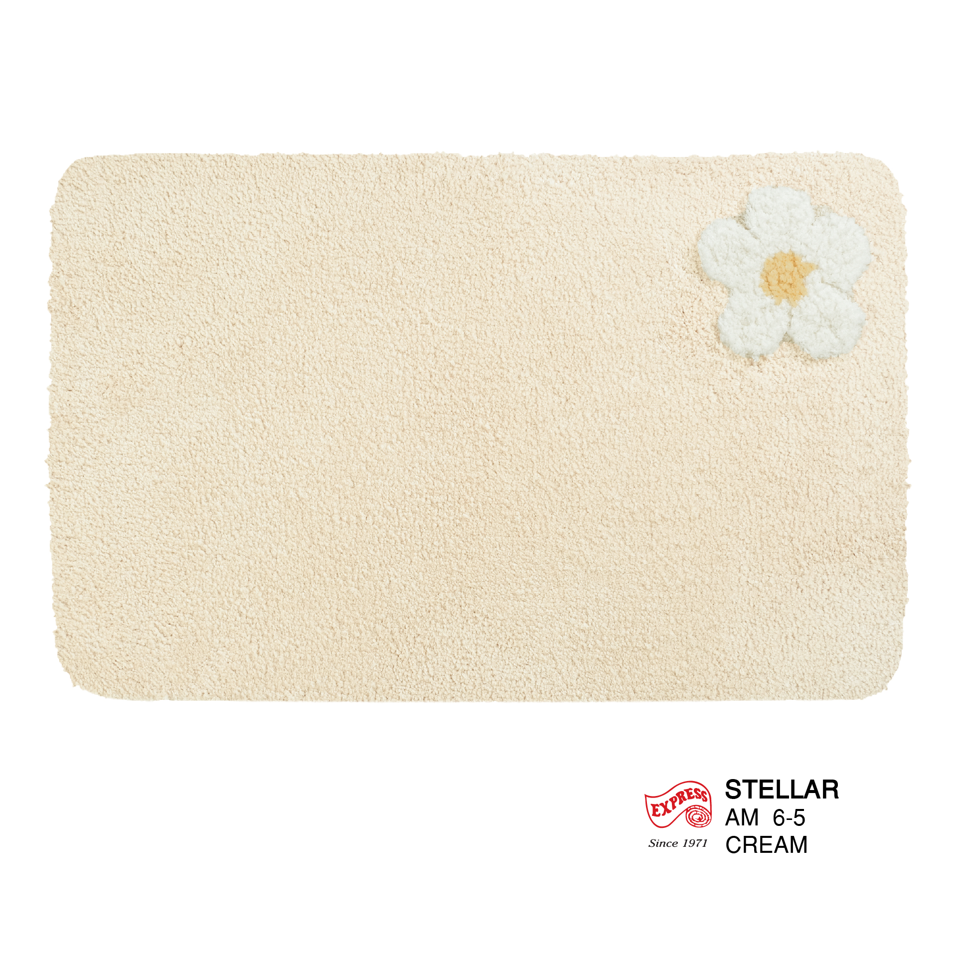 พรมเช็ดเท้าหน้าประตู (DOOR MAT) รุ่น STELLAR AM 6-5 CREAM สีครีม