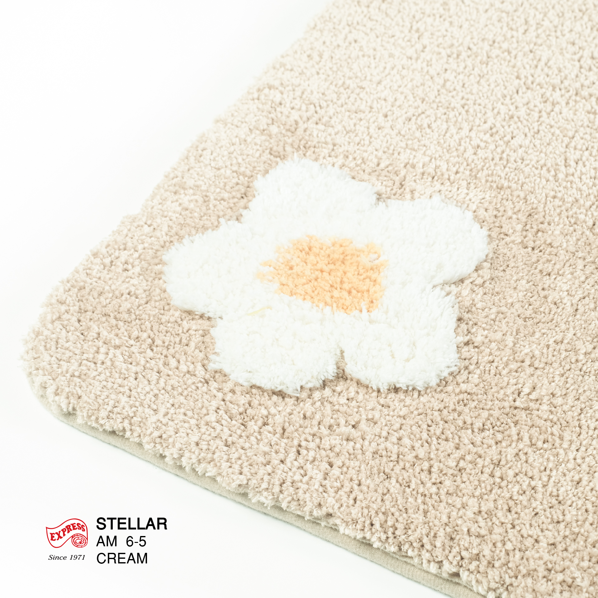 พรมเช็ดเท้าหน้าประตู (DOOR MAT) รุ่น STELLAR AM 6-5 CREAM สีครีม