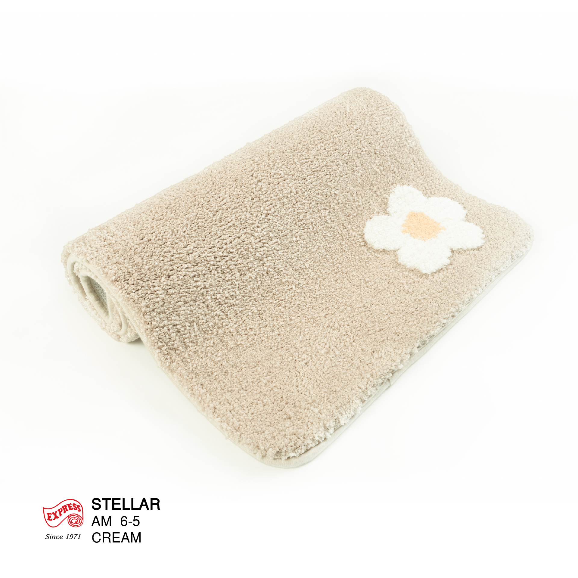 พรมเช็ดเท้าหน้าประตู (DOOR MAT) รุ่น STELLAR AM 6-5 CREAM สีครีม