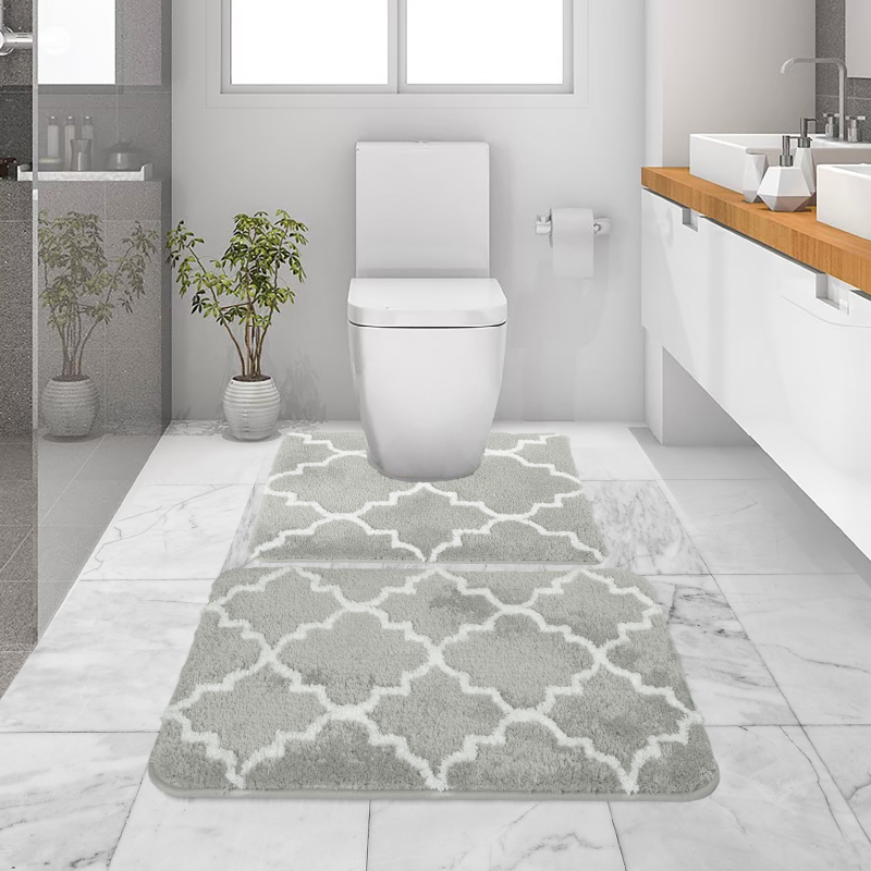 พรมเช็ดเท้าชุดห้องน้ำ (BATH MAT) รุ่น STELLAR AG 9-2 GREY สีเทา