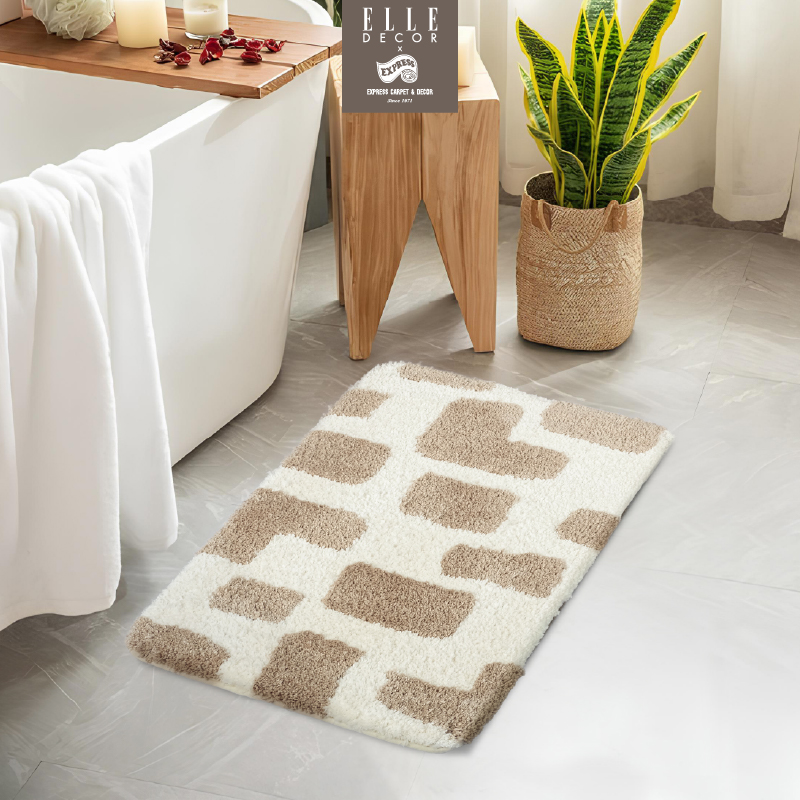 พรมเช็ดเท้าหน้าประตู (ELLE DOOR MAT) รุ่น ELLE AM 1-2 BROWN สีน้ำตาล