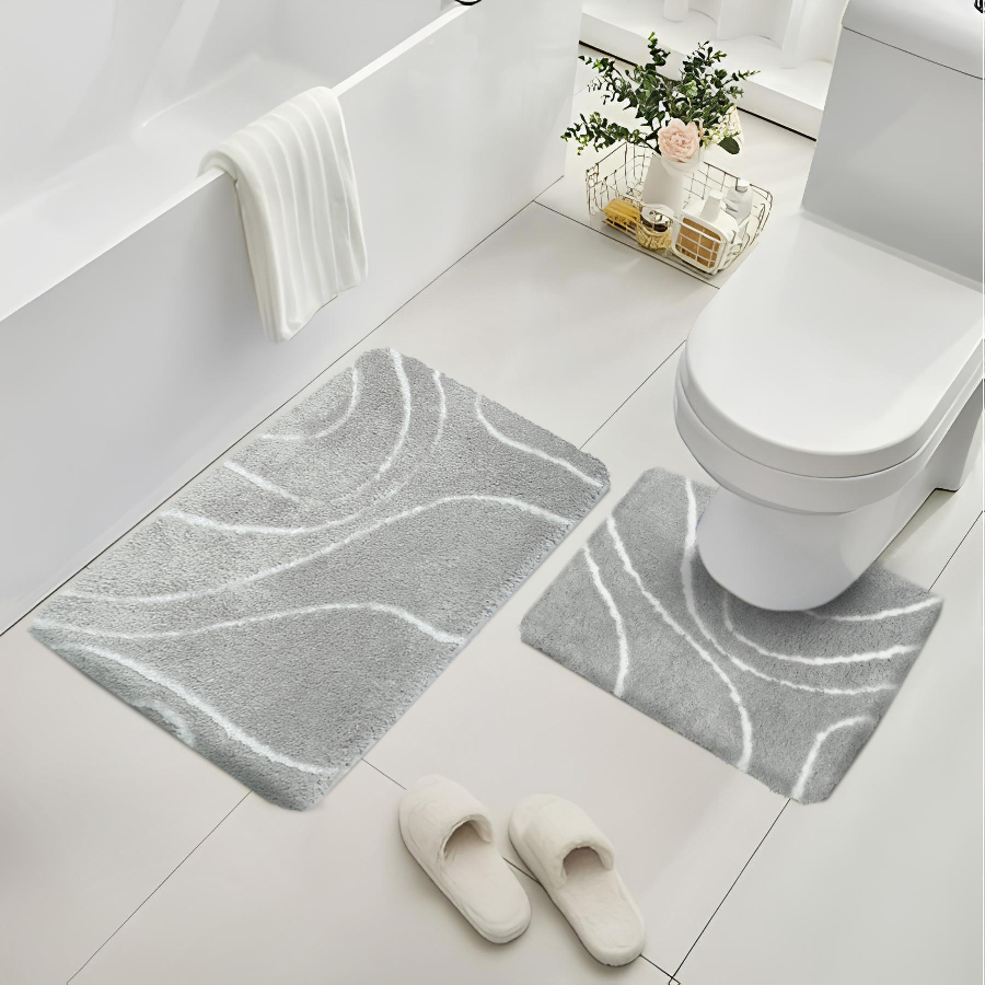 พรมเช็ดเท้าชุดห้องน้ำ (BATH MAT) รุ่น STELLAR AG 3-6 GREY สีเทา