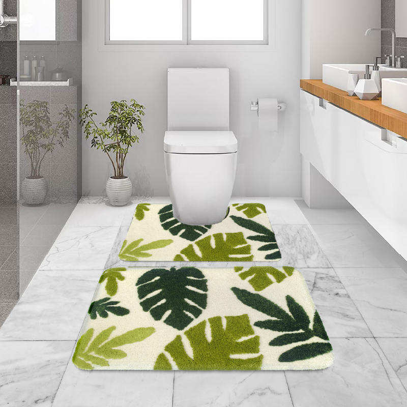 พรมเช็ดเท้าชุดห้องน้ำ (BATH MAT) รุ่น STELLAR AG 6-8 CREAM GREEN สีครีมเขียว