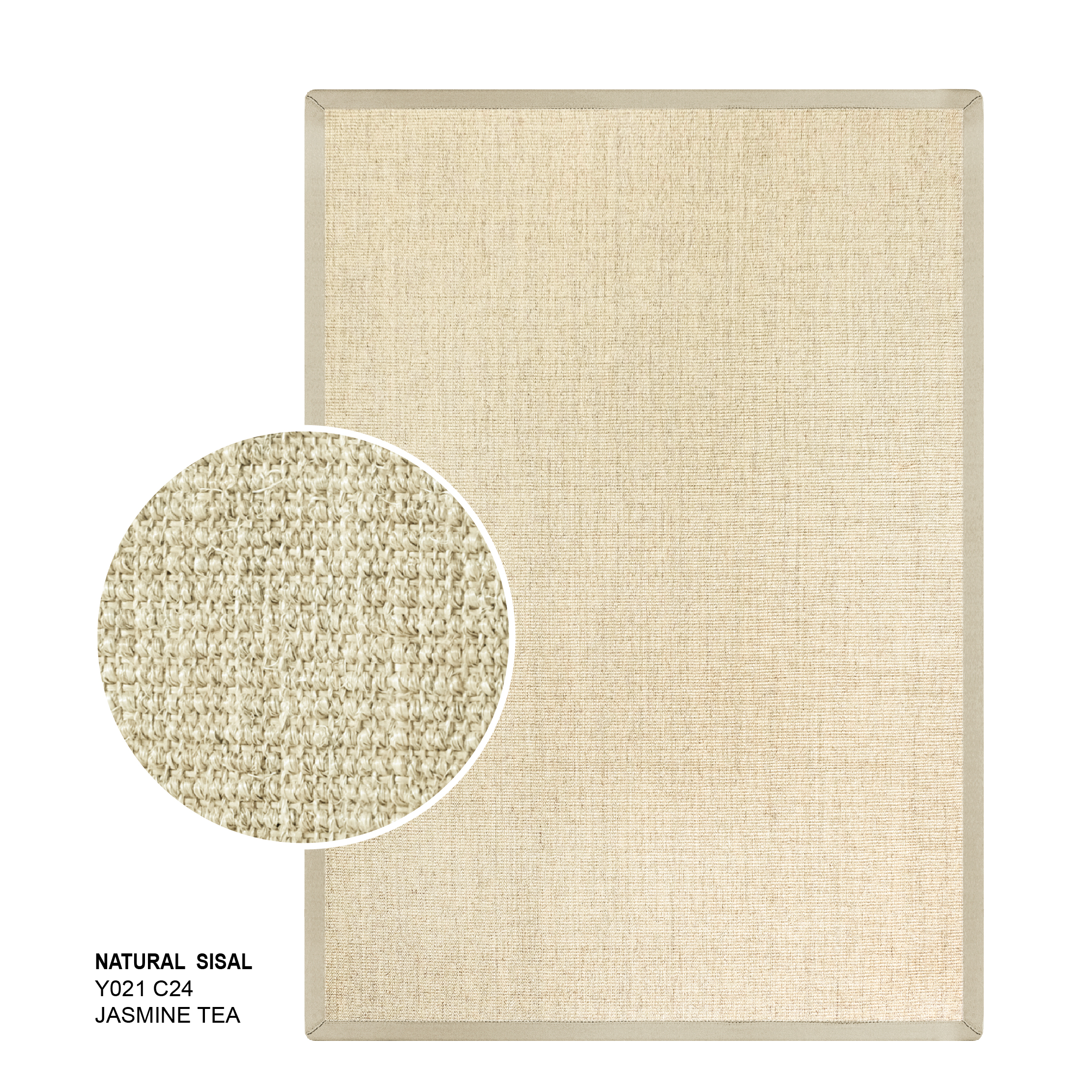 พรมรุ่น NATURAL SISAL (L1) Y021 C24 L1 200x290 ซม. Jasmine Tea
