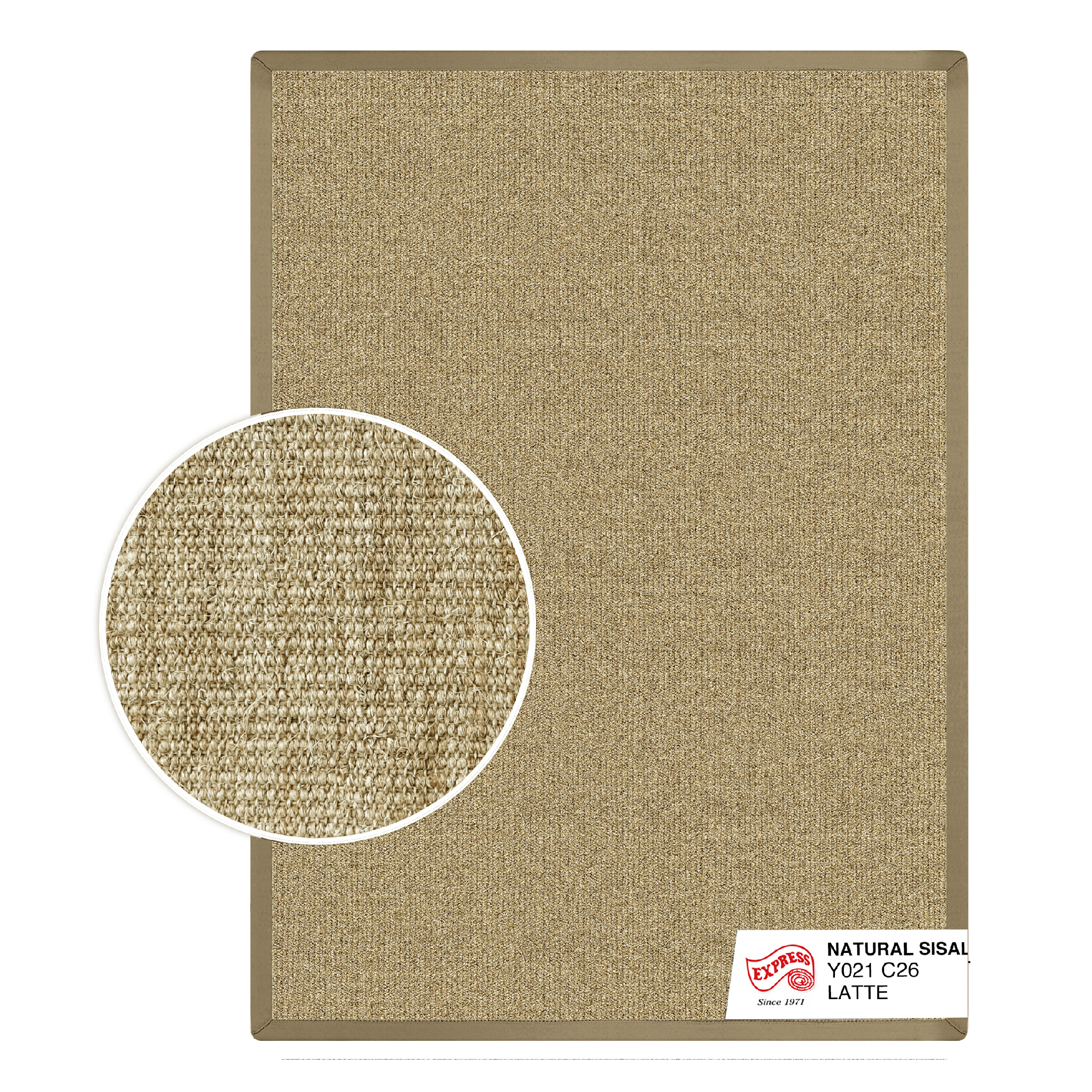พรมรุ่น NATURAL SISAL (L) Y021 C26 L 160x230 ซม. LATTE