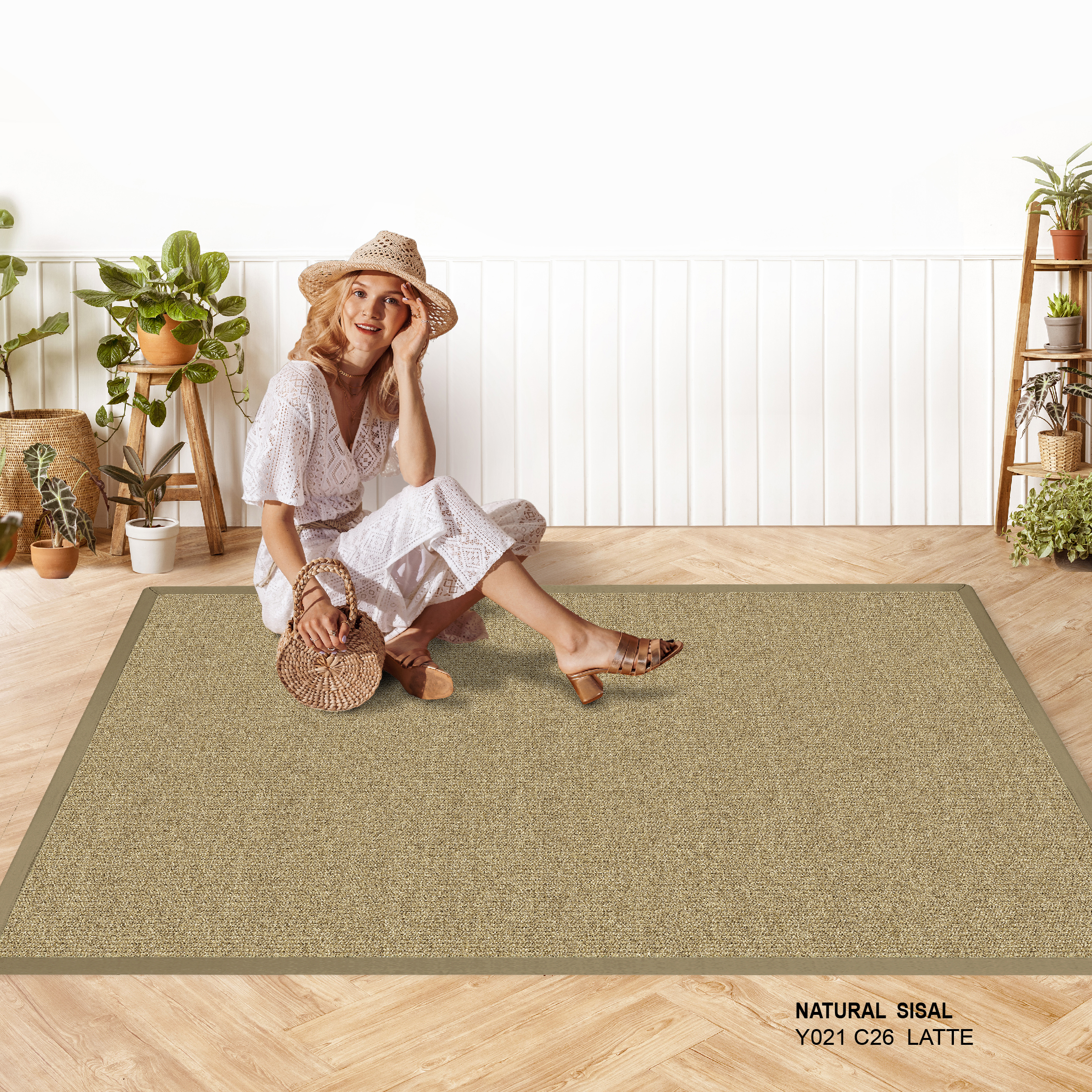 พรมรุ่น NATURAL SISAL (L) Y021 C26 L 160x230 ซม. LATTE