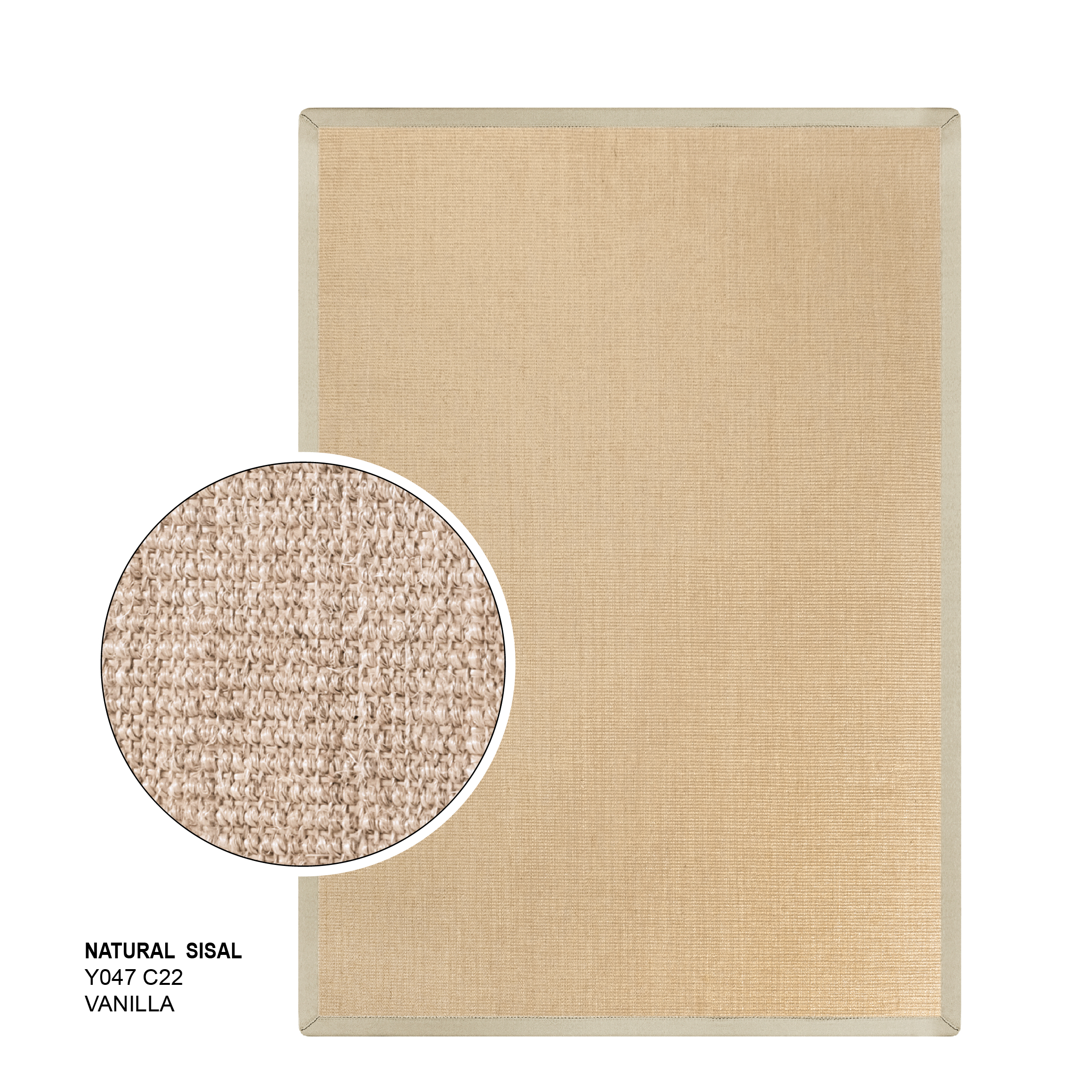 พรมรุ่น NATURAL SISAL (L1) Y047 C22 L1 200x290 ซม. Vanilla