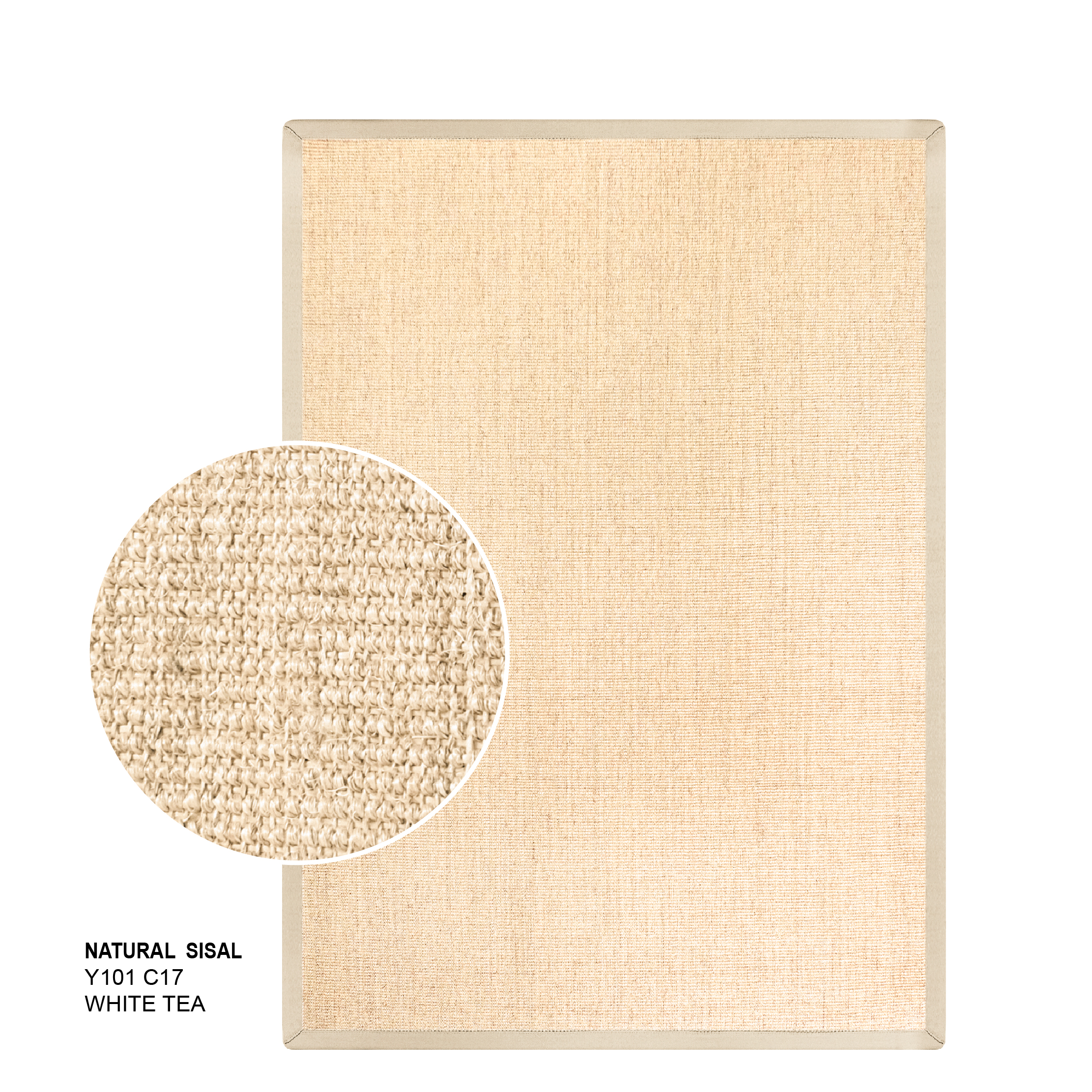 พรมรุ่น NATURAL SISAL (L1) Y101 C17 L1 200x290 ซม. White Tea