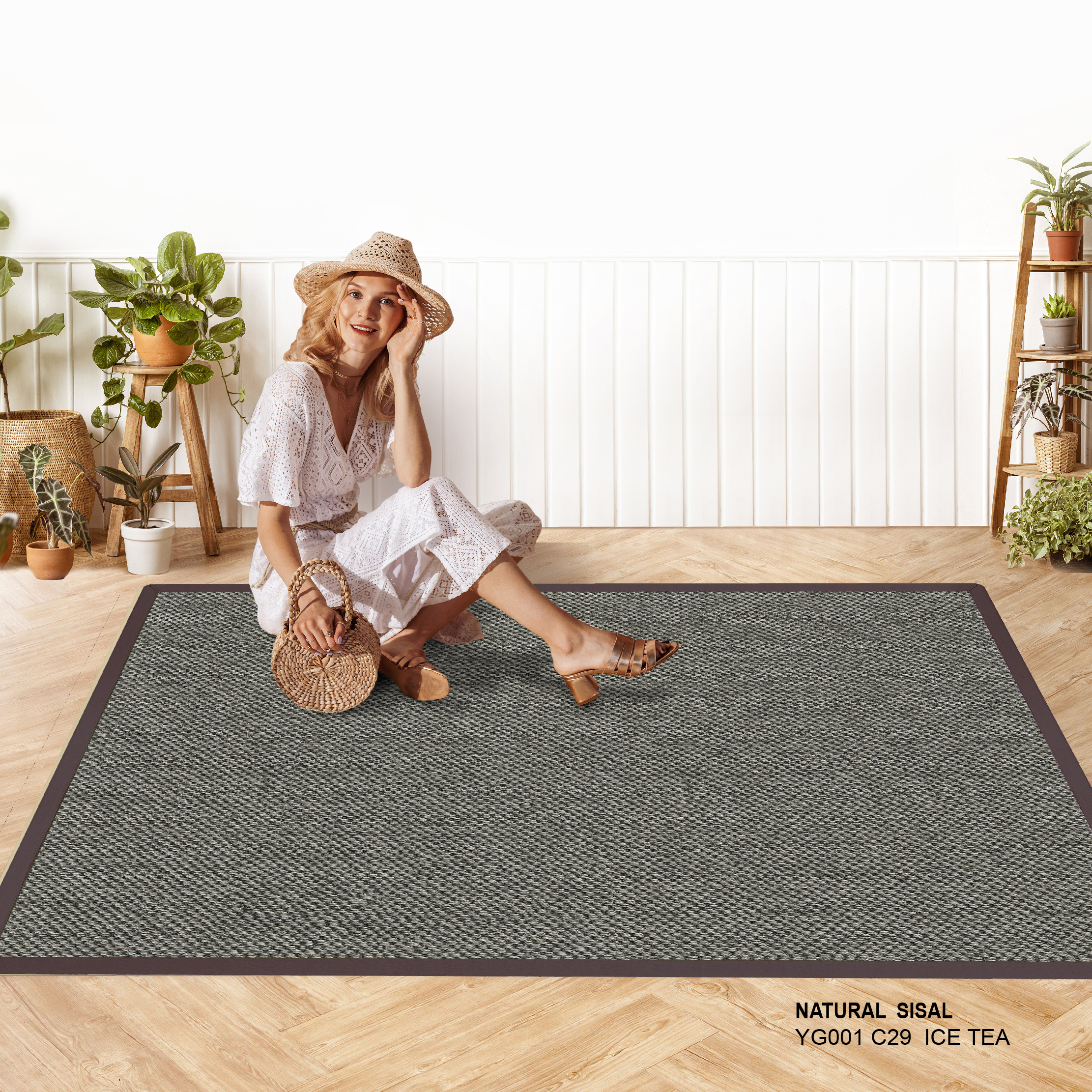 พรมรุ่น NATURAL SISAL (L) YG001 C29 L 160x230 ซม. ICED TEA