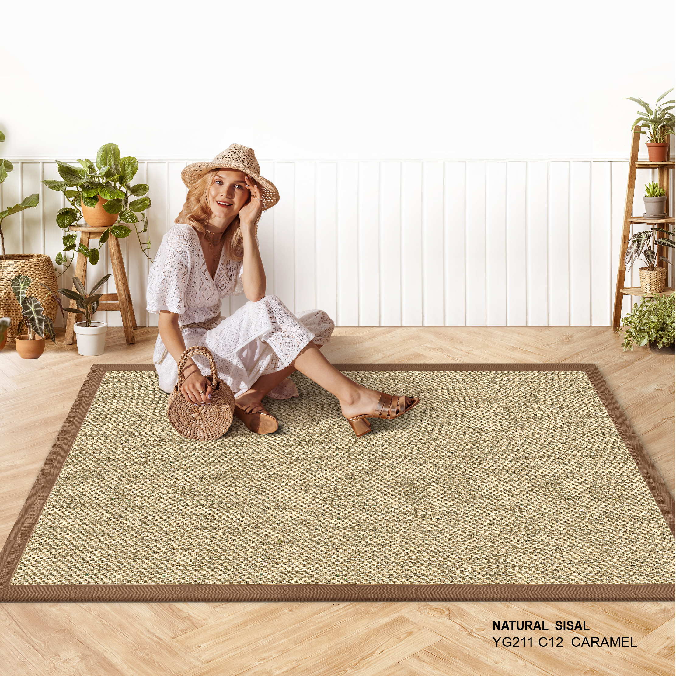 พรมรุ่น NATURAL SISAL (L) YG211 C12 L 160x230 ซม. CARAMEL