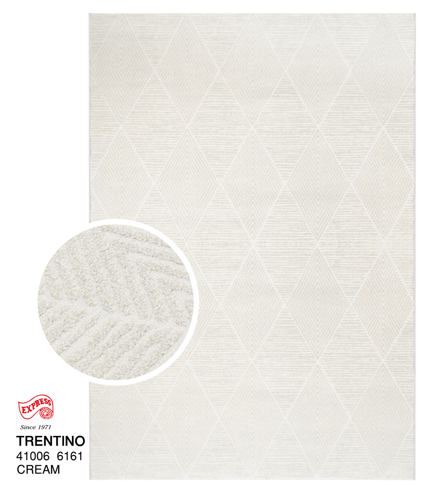 พรมรุ่น TRENTINO (L) 41006 6161 L 160x230 ซม. CREAM