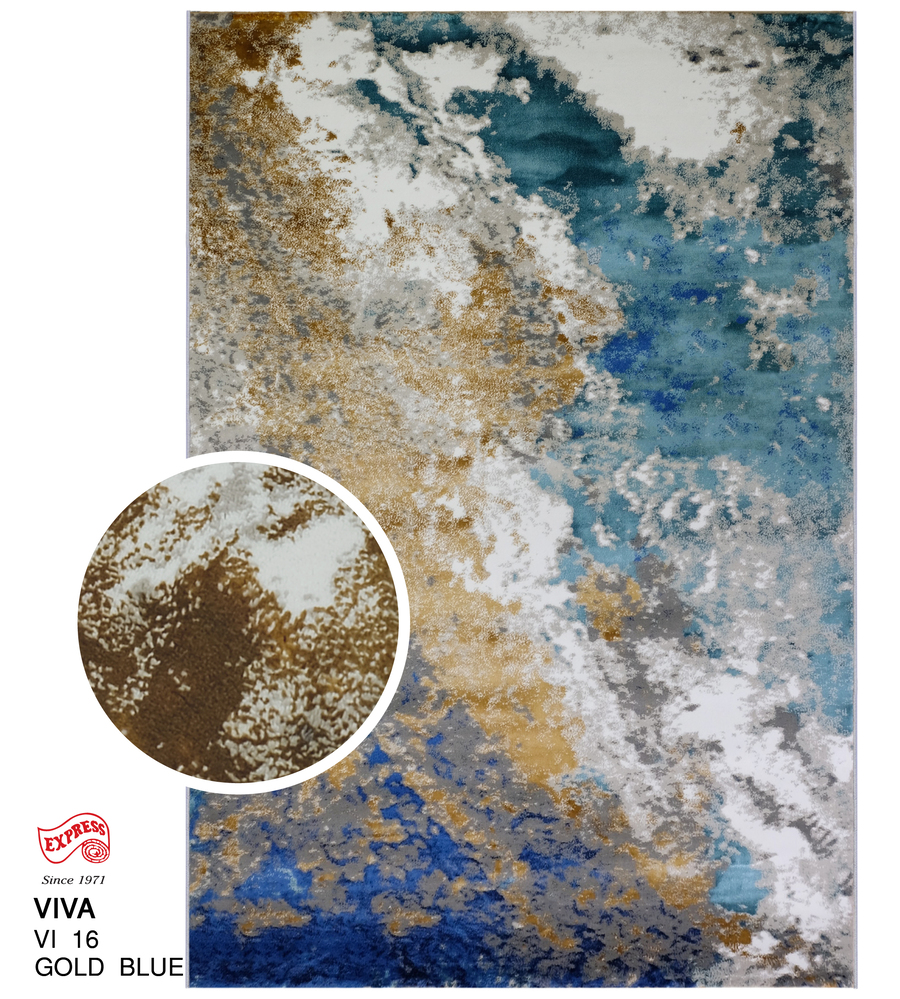 พรมรุ่น VIVA (XXL) VI16 XXL ขนาด 300x400 ซม. สี GOLD BLUE