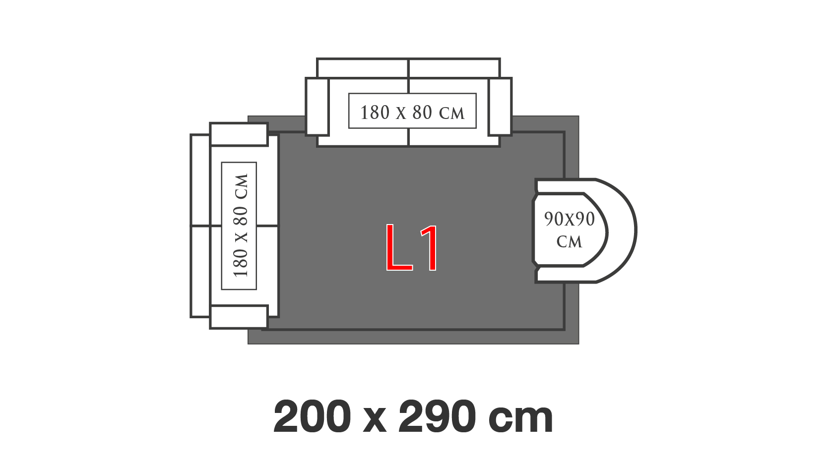 พรมไซส์ L1 (200x290 ซม.)