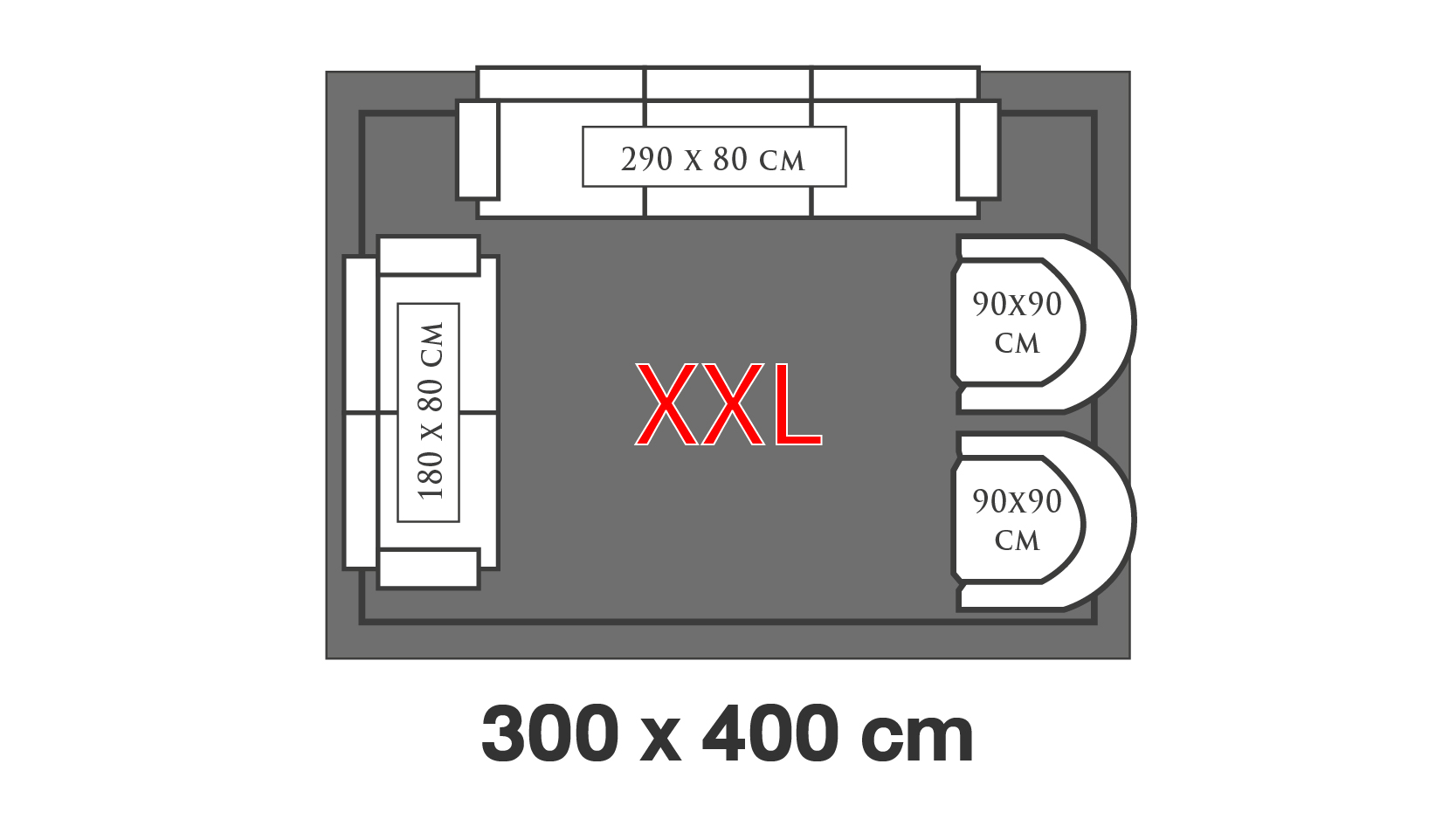 พรมไซส์ XXL (300x400 ซม.)